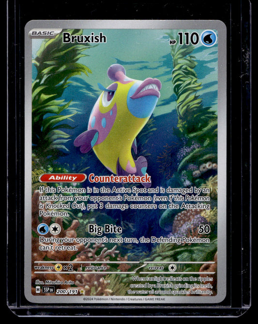 2024 Pokemon - Scarlet & Violet - Surging Sparks - Illustration Rare - Bruxish #200