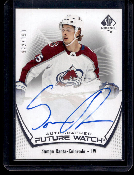 2021-22 Upper Deck SP Authentic Future Watch - Sampo Ranta #142 /999 RC
