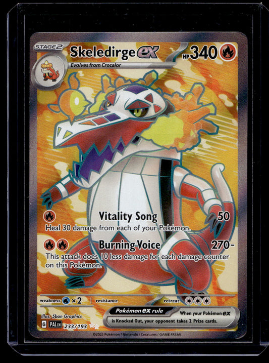 2023 Pokemon - Scarlet & Violet - Paldea Evolved - Ultra Rare - Skeledirge ex #233