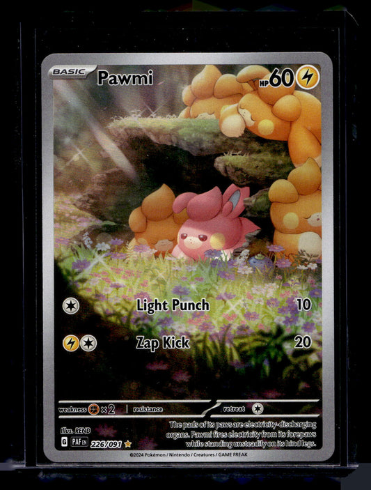 2023 Pokemon Scarlet & Violet - Paldean Fates - Illustration Rare - Pawmi #226