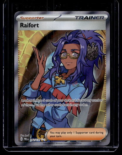 2025 Pokemon - Scarlet & Violet - Prismatic Evolutions - Ultra Rare - Raifort #142