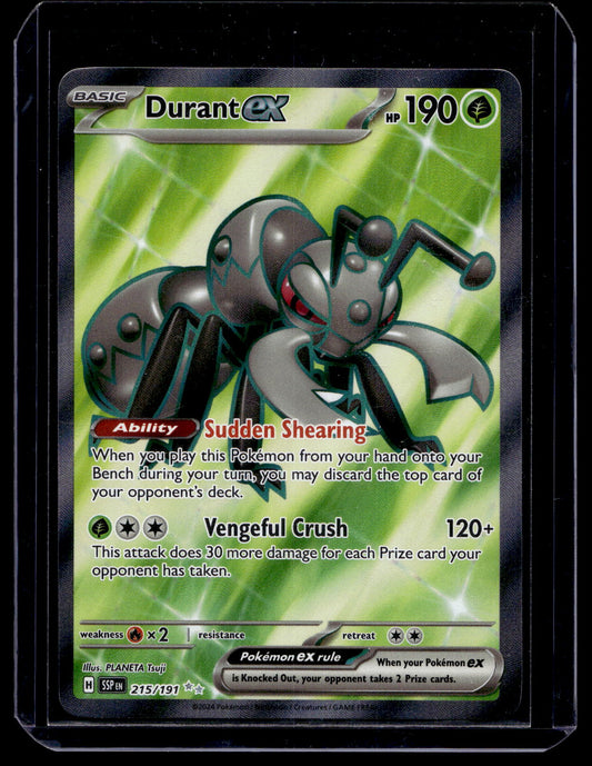 2024 Pokemon - Scarlet & Violet - Surging Sparks - Ultra Rare - Durant ex #215
