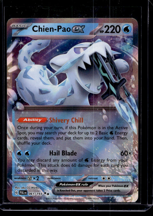 2023 Pokemon - Scarlet & Violet - Paldea Evolved - Chien-Pao ex #061