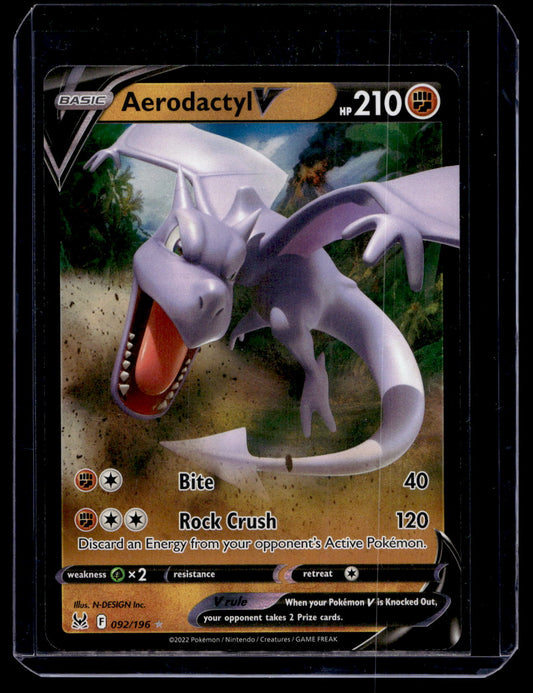 2022 Pokemon - Sword & Shield - Lost Origin - Aerodactyl V #092