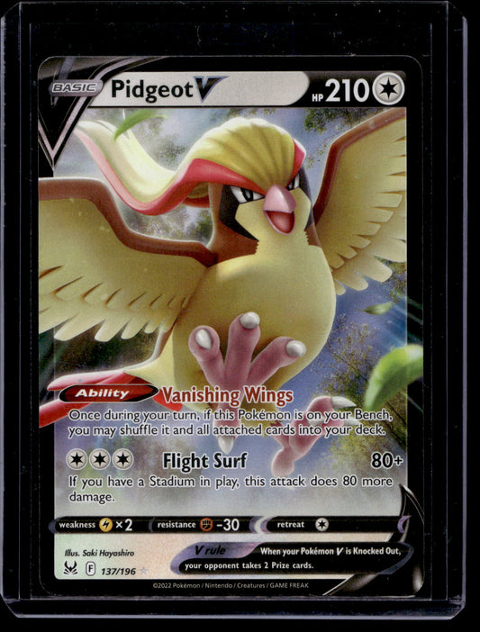 2022 Pokemon - Sword & Shield - Lost Origin - Pidgeot V #137