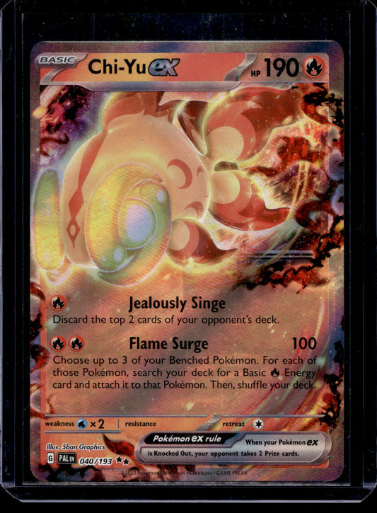2023 Pokemon - Scarlet & Violet - Paldea Evolved - Chi-Yu ex #040