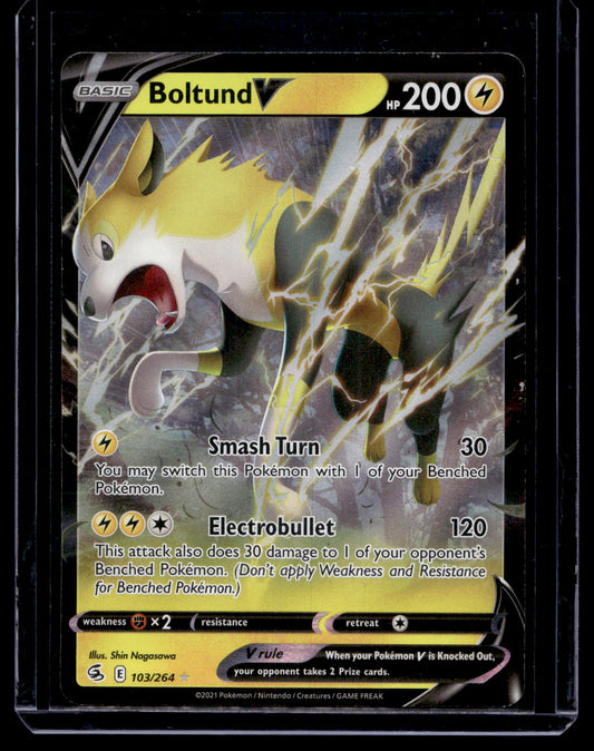 2021 Pokemon Sword & Shield - Fusion Strike - Boltund V #103