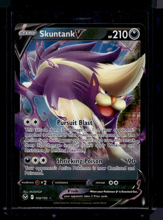 2022 Pokemon - Sword & Shield - Silver Tempest - Skuntank V #108