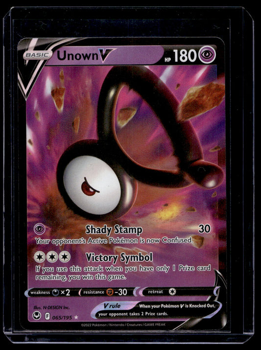 2022 Pokemon - Sword & Shield - Silver Tempest - Unown V #065