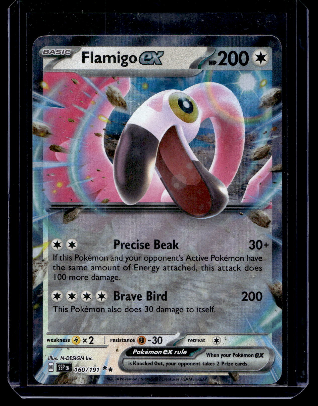 2024 Pokemon - Scarlet & Violet - Surging Sparks - Flamigo ex #160