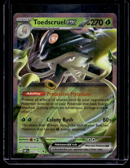 2023 Pokemon - Scarlet & Violet - Obsidian Flames - Toedscruel ex #022