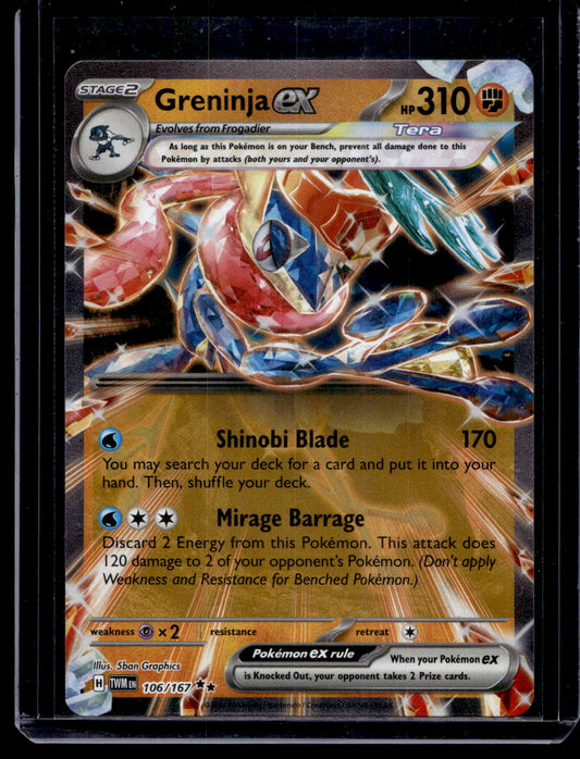 2024 Pokemon - Scarlet & Violet - Twilight Masquerade - Greninja ex #106