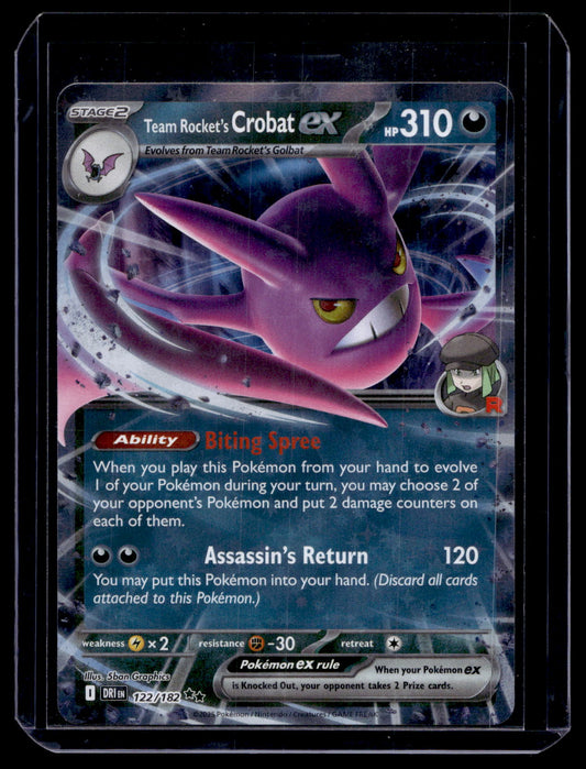 2025 Pokemon Scarlet & Violet - Destined Rivals - Team Rocket's Crobat ex #122
