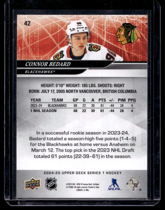 2024-25 Upper Deck Series 1 - Connor Bedard #42