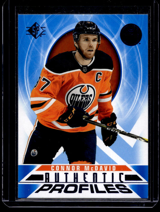 2020-21 Upper Deck SP Retail - Authentic Profiles - Blue - Connor McDavid #AP-1