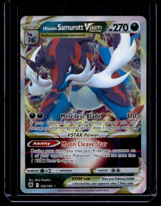 2022 Pokemon - Sword & Shield - Astral Radiance - Hisuian Samurott VSTAR #102