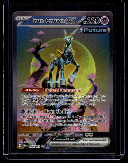 2024 Pokemon - Sword & Shield - Temporal Forces - Special Illustration Rare - Iron Crown ex #206