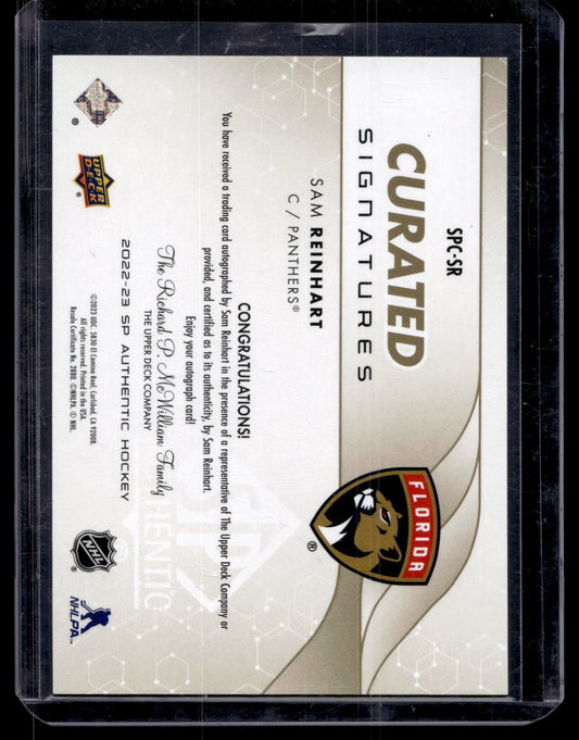2022-23 Upper Deck SP Authentic - SP Curated Signatures - Sam Reinhart #SPC-SR /199
