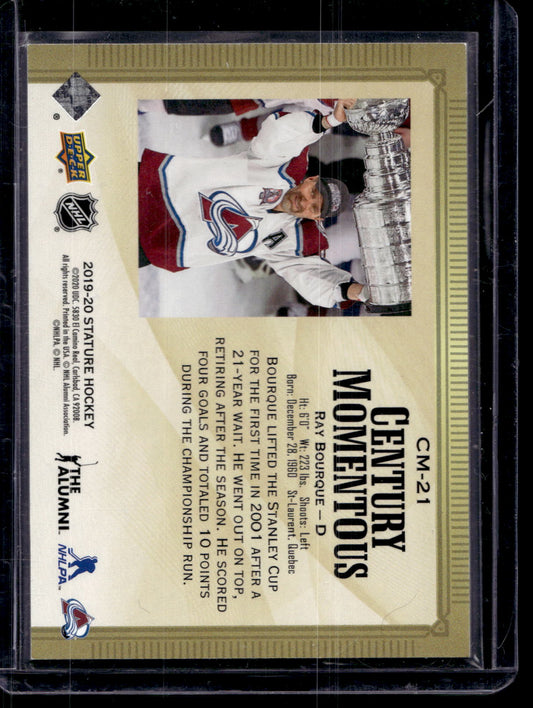 2019-20 Upper Deck Stature - Century Momentous - Ray Bourque #CM-21
