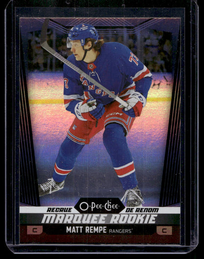 2024-25 O-Pee-Chee - Black Rainbow - Marquee Rookies - Matt Rempe #550 /100 RC
