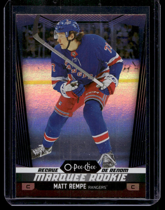 2024-25 O-Pee-Chee - Black Rainbow - Marquee Rookies - Matt Rempe #550 /100 RC