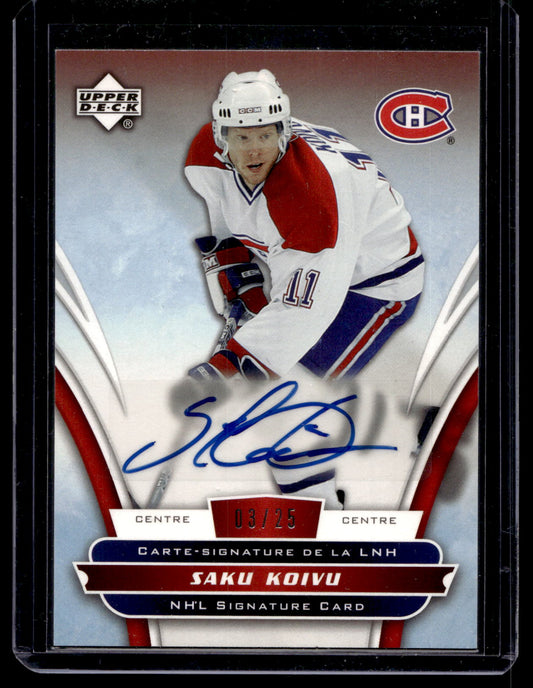 2006-07 Upper Deck McDonald's Autographs - Saku Koivu #A-SK /25