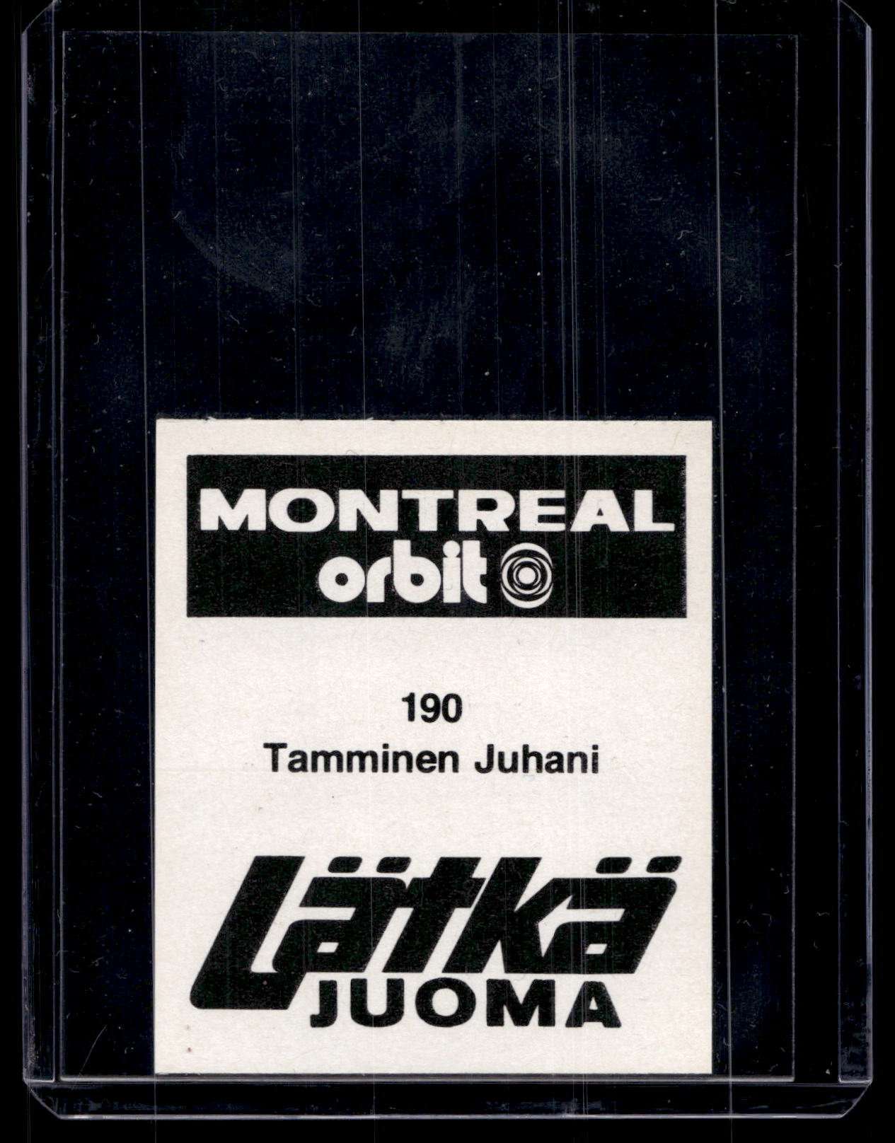 1980 Mallasjuoma Lätkäjuoma - Juhani Tamminen #190