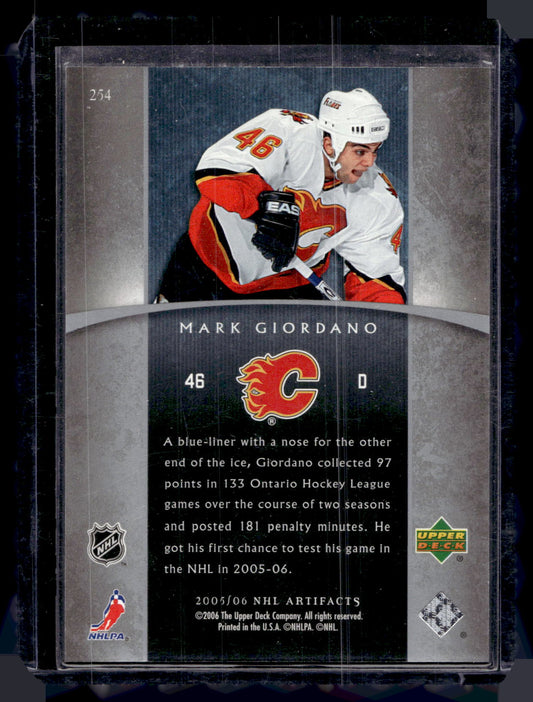2005-06 Upper Deck Artifacts - Rookies - Mark Giordano #254 /750 RC