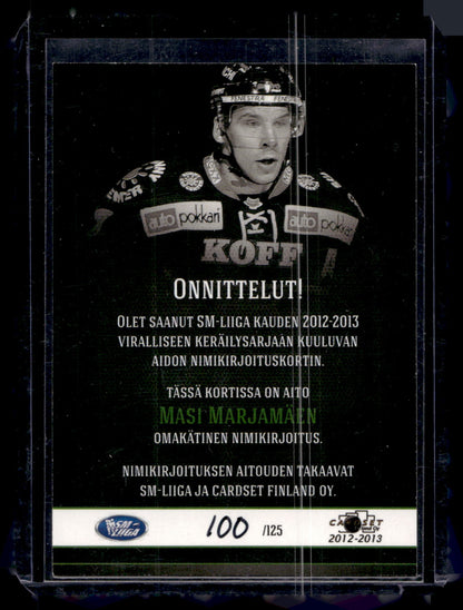 2012-13 Cardset Signature - Masi Marjamaki /125