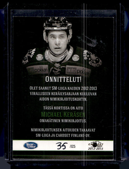 2012-13 Cardset Signature - Michael Keränen /125