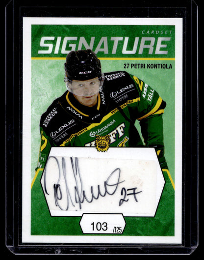 2021-22 Cardset Signature - Petri Kontiola /125