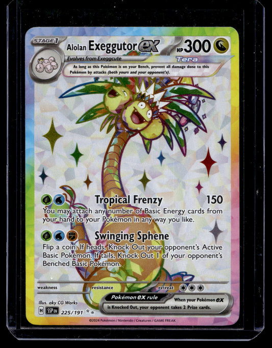 2024 Pokemon - Scarlet & Violet - Surging Sparks - Ultra Rare - Alolan Exeggutor ex #225