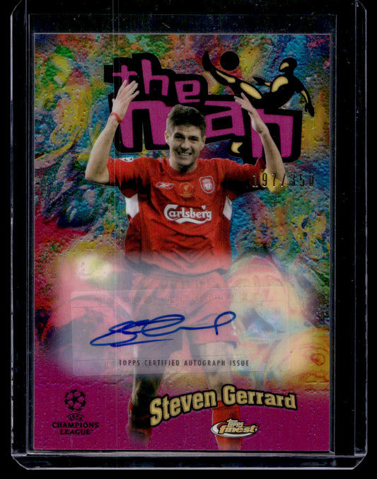 2022-23 Topps Finest UEFA Club Competitions - The Man - Autographs - Steven Gerrard #FTM-3 /350