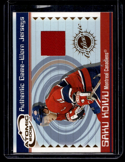 2001-02 Pacific Atomic - Game-Worn Jerseys - Saku Koivu #33
