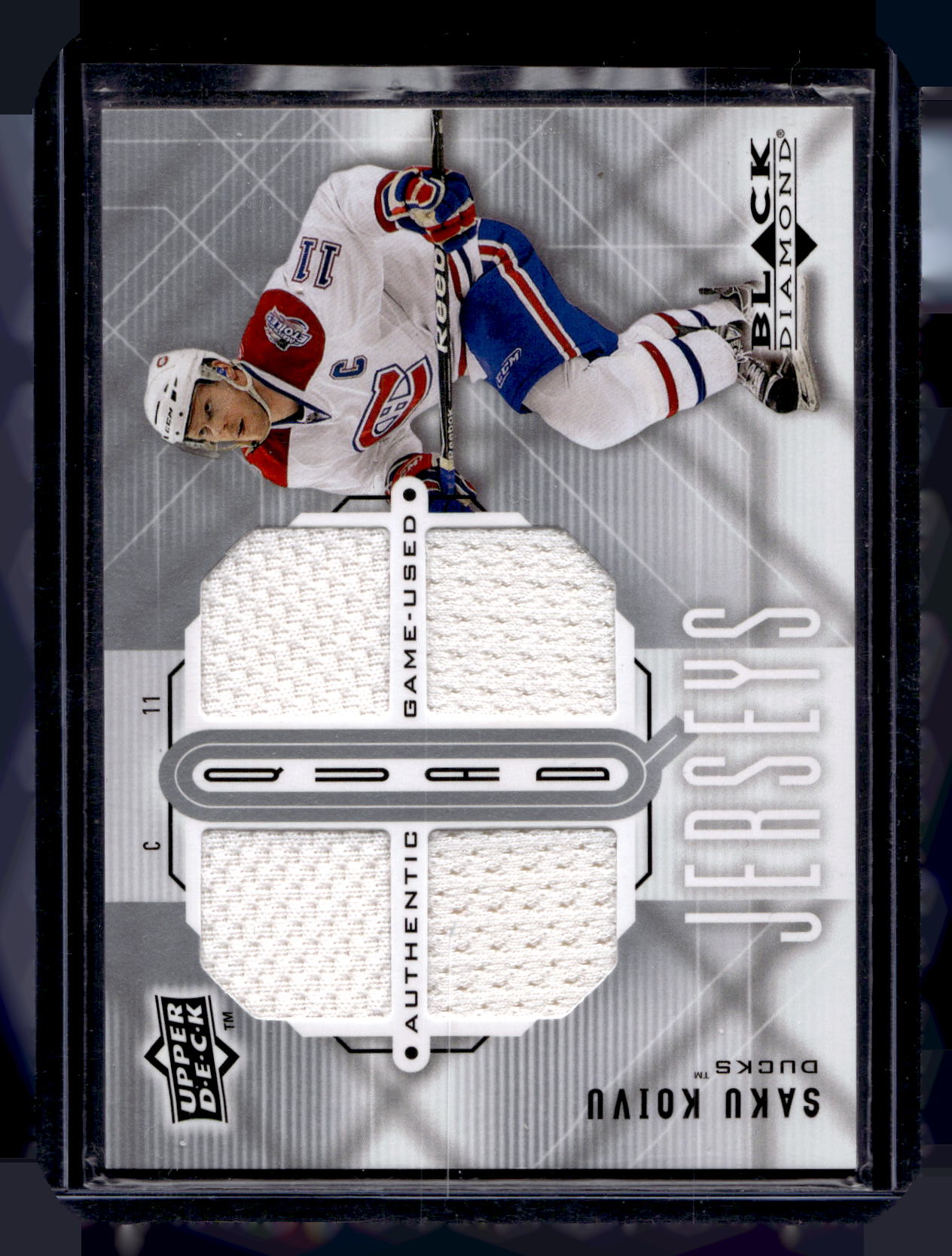 2009-10 Upper Deck Black Diamond - Quad Jerseys - Saku Koivu #QJ-SK