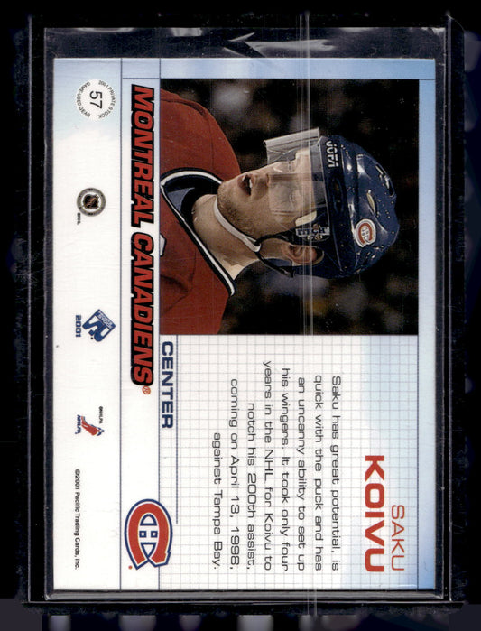 2000-01 Pacific Private Stock - Game-Used Gear - Saku Koivu #57