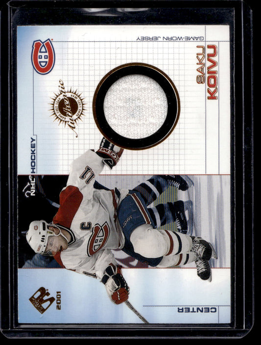 2000-01 Pacific Private Stock - Game-Used Gear - Saku Koivu #57
