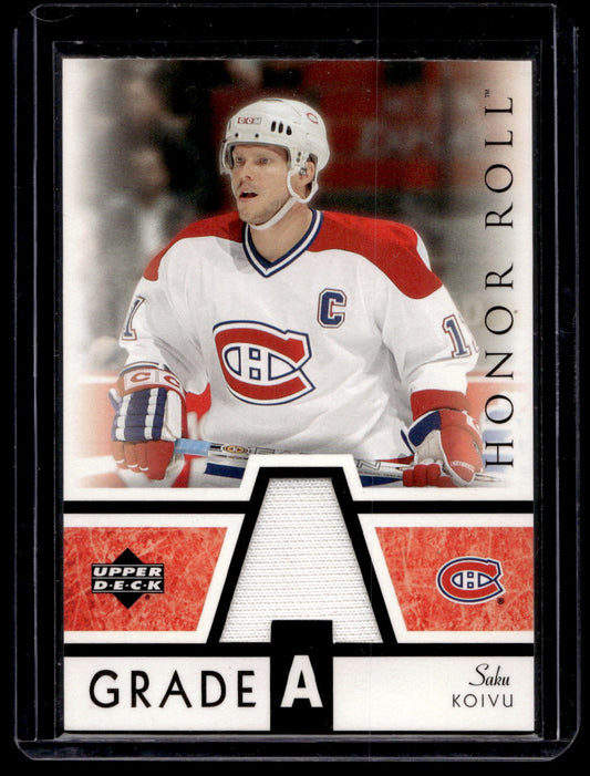 2002-03 Upper Deck Honor Roll - Grade A Jerseys - Saku Koivu #GA-SK