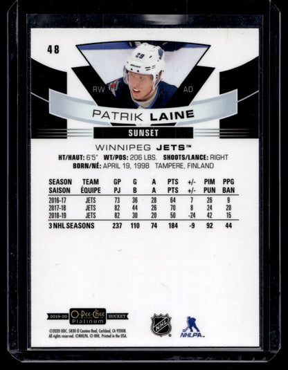 2019-20 Upper Deck OPC Platinum - Sunset - Patrik Laine #48