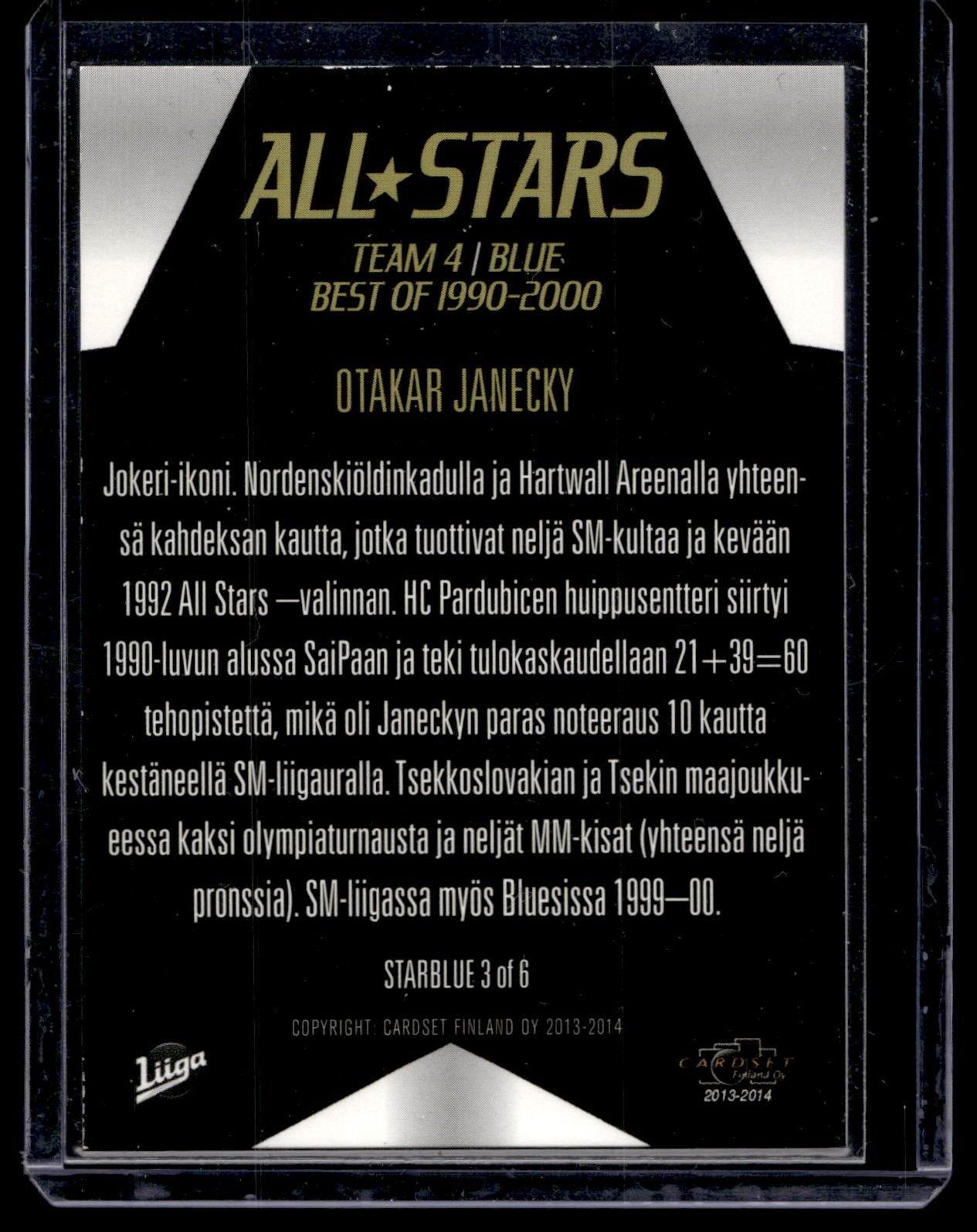 2013-14 Cardset - All Stars - Otakar Janecky #3