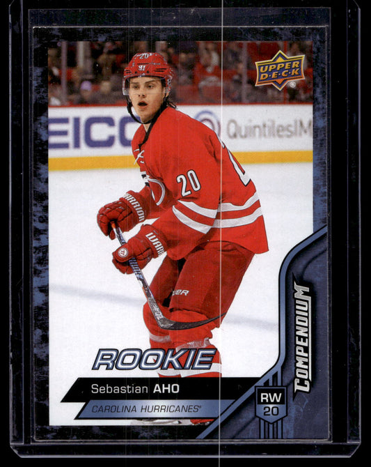 2016-17 Upper Deck Compendium - Blue -  Rookies - Sebastian Aho #860 RC