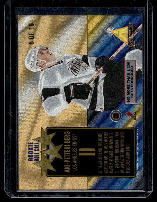 1995-96 Pinnacle Zenith - Rookie Roll Call - Aki Berg  #6 /1200 RY