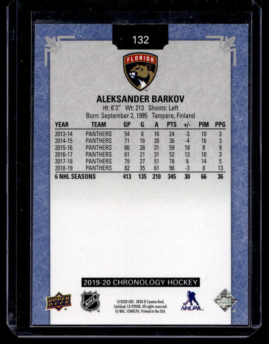2019-20 Upper Deck Chronology - Metallic Blue - Aleksander Barkov #132 /122