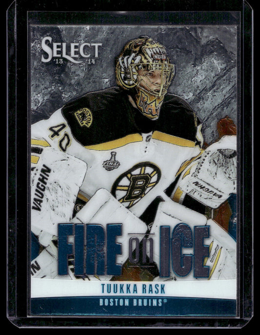 2013-14 Panini Select - Fire on Ice Stars - Blue - Tuukka Rask #FS-4