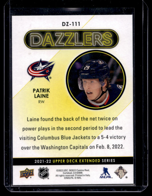 2021-22 Upper Deck Extended Series - Dazzlers - Blue - Patrik Laine #DZ-111