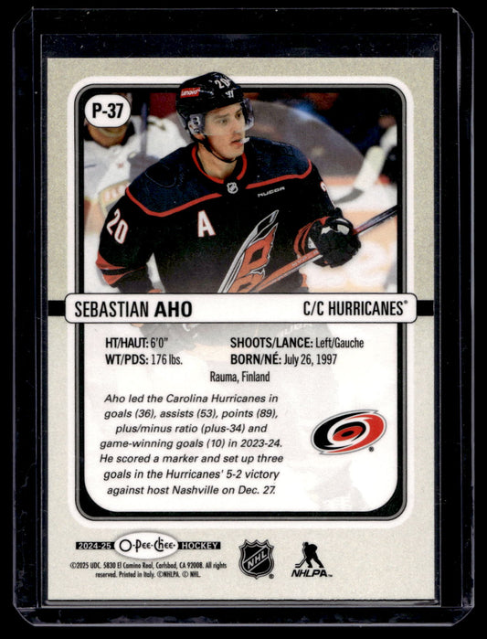2024-25 O-Pee-Chee - Premier - Sebastian Aho #P-37