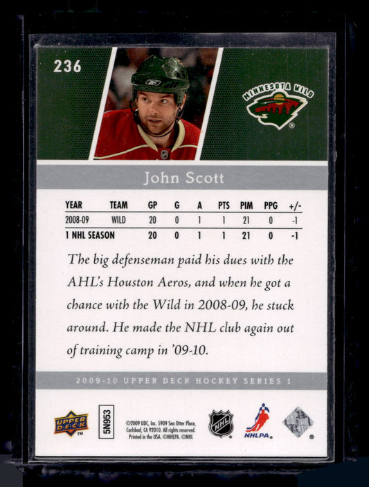 2009-10 Upper Deck Young Guns - John Scott #236 RC