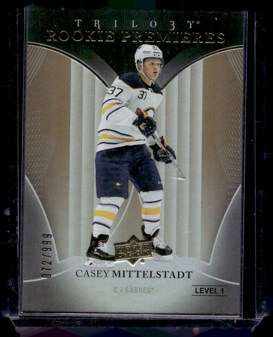 2018-19 Upper Deck Trilogy - Common Rookies - Casey Mittelstadt #77 /999 RC