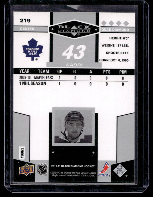 2010-11 Upper Deck Black Diamond - Rookie Gems - Nazem Kadri #219 RC