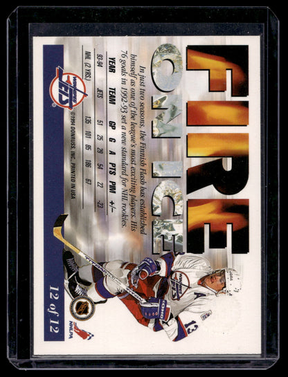 1994-95 Leaf - Fire on Ice - Teemu Selanne #12